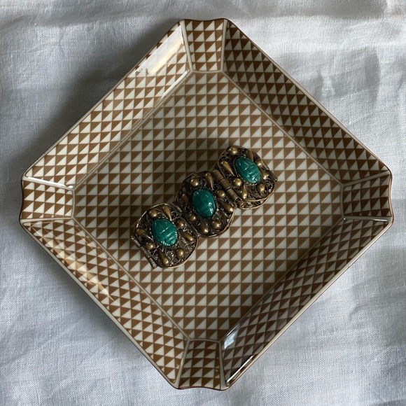 Vintage Japanese porcelain bowl,jewelry tray, trinket tray,minimalist decor, mcm - Picture 6 of 9